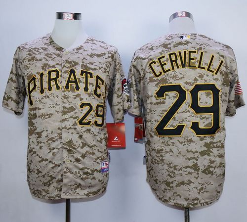 Pirates #29 Francisco Cervelli Camo Alternate Cool Base Stitched MLB Jersey - Click Image to Close